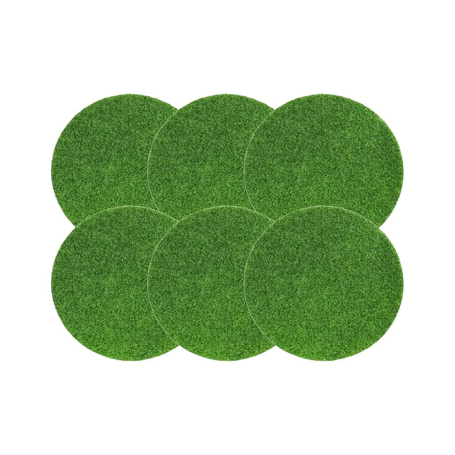 Artificial Pet Grass Circular Fake Grass Mat Mini Garden Artificial Moss Mat Decorative Board Diy Decoration Pet Friendly Zen Decoration Simple Mat Mini Garden Zen Garden Accessories