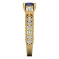 thumbnail image 3 of Clara Pucci 14K Yellow Gold 2.33ct BlueSapphire Three-Stone Ring for Women, 3 of 8