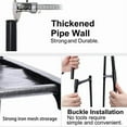 thumbnail image 4 of Clothes Rack on Wheels,Triangle Coat Rack, Rolling Garment Rack, 2 Tier Rolling Clothes Rack, Coat Hanging Rack for Shoes,Clothing,bag Portable Garment Laundry Rack For girls, 4 of 9