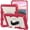 Red, variant on For iPad (A16) 11th Generation 11 inch 2025 Shockproof Heavy Duty Stand Case with Strap