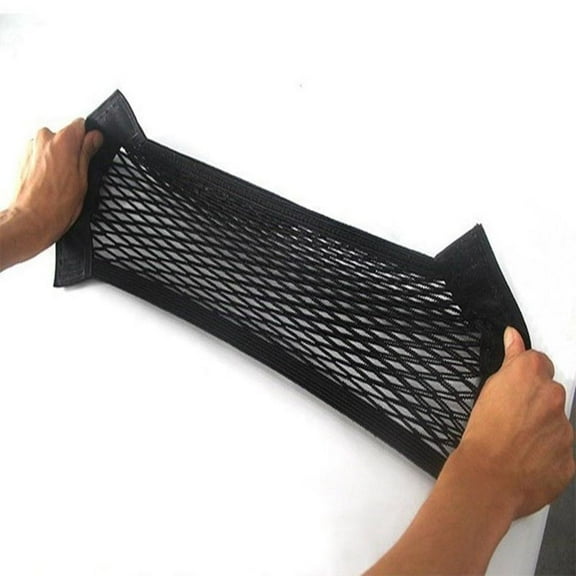 High Elastic Double Mesh Net Car Back Seat Storage Bag Luggage Holder Pocket Sticker Trunk Organizer Cargo Net Car Supplies Auto Parts