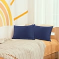 thumbnail image 5 of Unique Bargains 2-Piece Soft Microfiber Pillowcases, Queen, Navy Blue, 5 of 8