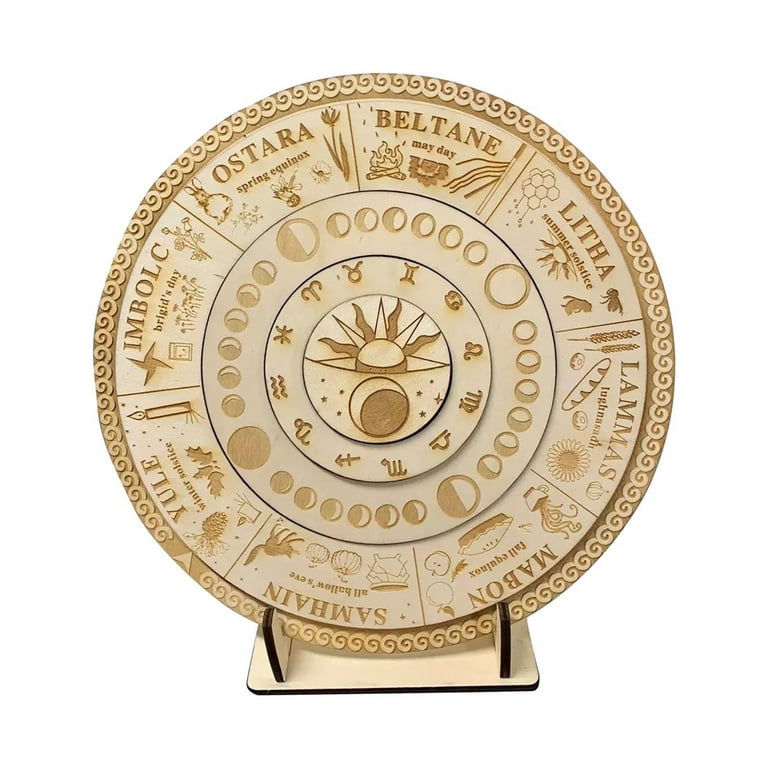 Wheel Of The Year Calendar Annual Wheel Wood Sign 12x12 Inch Sabbats Witch  Sign Wiccan Holidays Calendar Christmas Altar Celestial Sign Vintage  Handmade - Walmart.com