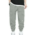 thumbnail image 2 of Pantalones largos para hombre, moda de primavera e invierno, pantalones deportivos casuales, pantalones para hombre, 2 of 4