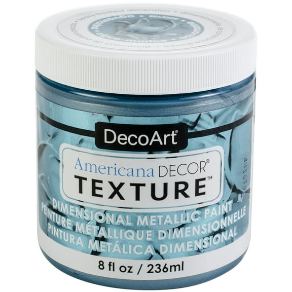 Americana Decor Texture Metallics 8oz-Aquamarine