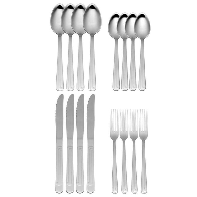 Juego de cubiertos Moven Aquila 16 Piezas Cuberteria Acero Inoxidable, Cuchara Sopera, Cuchillo, Tenedor, Cuchara Cafetera