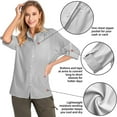 thumbnail image 4 of YEJIMAN Gray Usa Shirts For Women, Polyester Tank Top For Women, Women's Shirts UPF 50+ Sun Long Sleeve Outdoor Cool Quick Dry Fishing Hiking Shirt, 4 of 6