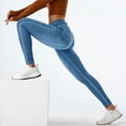 thumbnail image 4 of Yievot Denim Jeggings for Women with Pockets Stretchy Skinny Pull on Jeans High Waist Butt Lifting Jean, 4 of 7
