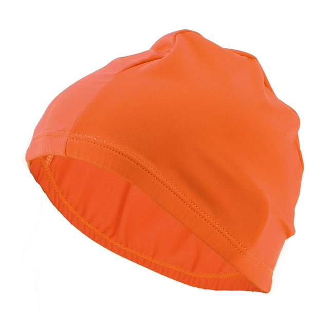 Gorros de Natación 1 Pc de Elasticidad 5.51"x8.66" Naranja Rojo