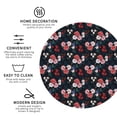 thumbnail image 3 of Lsque Rose Flowers Pattern 4" Drink Coasters Set of 4, PVC Leather Absorbent Coasters, Table Coaster Set Decorative Coffee Cup Coasters Housewarming Gift -Round Shape, 3 of 6