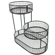 unbranded Wired Fruit Basket Food Storage Container Snack Basket End Table Fruit Basket 3-Tier Fruit Basket Iron Art Fruit Basket for Dining Table