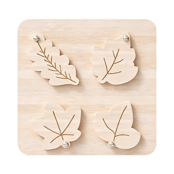 Fall Leaf Foraging Activity Bird Toy, Interactive Rubber Wood Puzzle Feeder for Parrots, Mental Enrichment Stress Comfort Game, Training Exercise Pet Stimulation for Parakeets, Cockatiels, Lovebirds