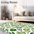 thumbnail image 2 of ODIKA 3'x5' Machine Washable Non-Slip Area Rug, Interactive Nature ABC Showcasing Botanical Letters and Playful Critters High Traffic Rug, Green, 687525, 2 of 7