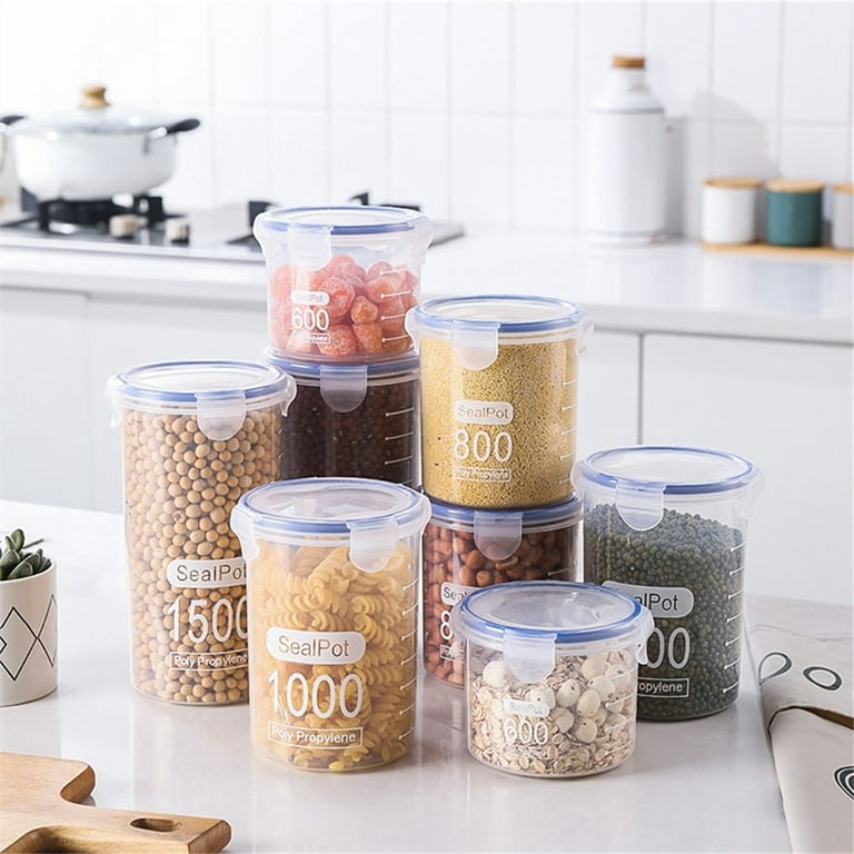 Casewin Overnight Oats Container Jar (4-Piece set) - Plastic Containers  with Lids - Oatmeal Container to go | Portable Cereal and Milk Container on