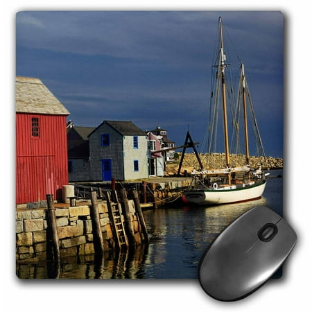 3dRose Sailboat, Rockport harbor, Massachusetts - US22 AJE0041 - Adam Jones, Mouse Pad, 8 by 8 inches