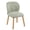 Green, variant on Ktaxon Armless Chenille Accent Chair, Modern Vanity Chair with Solid Wood Legs, Ergonomic Curved Back Leisure Chair for Bedroom Study Dressing Room White