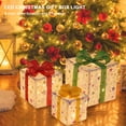 thumbnail image 3 of Cajas Regalo Navidad Cgtredaw con Luces 50LED Caja Regalo Arte LED Navidad estrella Plateada 3 Uds, 3 of 9