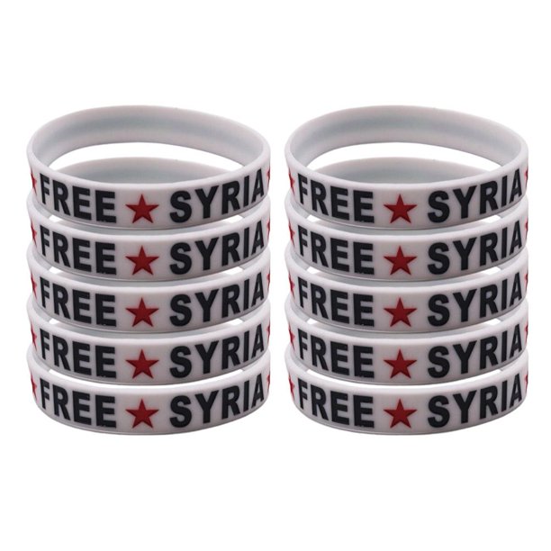 CAIROYAR Pulseras de Siria gratis, pulsera de silicona con la bandera de Siria en apoyo a Siria, Siria gratis$