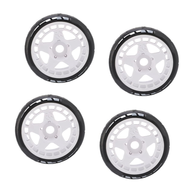 4PCS RC Rally Tires, 17mm Plastic 1/8 RC Car Wheel Tyres, Rugged Strength and Durability, for On Road and Off Road