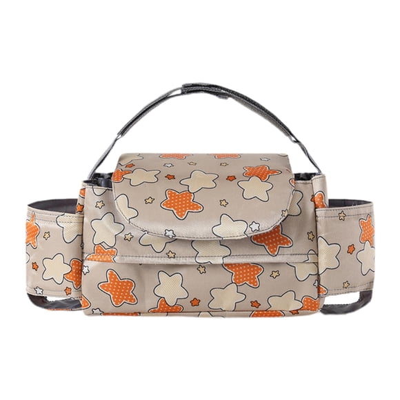 Organizador de cochecito de bebé, bolso organizador de cochecito de bebé, bolsa de viaje reutilizable para cochecito, funda para cochecito de bebé Estrellas caqui