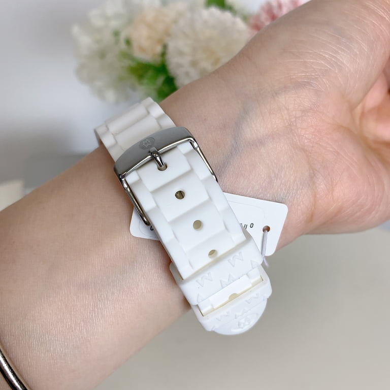 MICHELE Silver Dial White Silicone Strap
Women\'s Tahitan 40mm Watch MICHELE Tahitian Jelly Bean Womens Watch, White Silicone  main image 4
