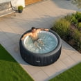 thumbnail image 6 of Wave Atlantic 6-Person Round Inflatable Hot Tub | 130-Jet Massage & Eco Heater | Slate Rattan, 6 of 7