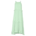 thumbnail image 6 of hotojiny Maxi Dresses for Women Summer Sleeveless Halter Neck Tiered Dress Flowy Tie up Ruffle Hem Beach Vaction Boho Dresses, 6 of 7