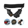 thumbnail image 2 of 7 Pin Trailer Truck Light Board Extension Cable Lead Male To Female Wire Plug Socket Extension Cord, 2 of 5