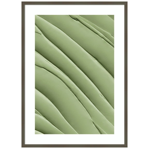 Amanti Art Sage Leaves Wood Framed Wall Art Print