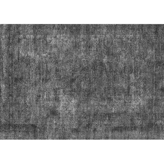 Ahgly Company Indoor Rectangle Oriental Gray Industrial Area Rugs, 5' x 8'