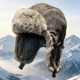 thumbnail image 6 of YUANxueke Trapper Hat for Men Winter Warm Suede Fuzzy Russian Ushanka Trooper Aviator Hats with Ear Flaps, 6 of 6