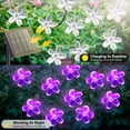 thumbnail image 6 of Syenll 23ft 50 LED Solar Flower String Lights, Outdoor Cherry Blossom Solar Fairy Lights for Fence Garden Yard Patio Decor, Purple, 6 of 8