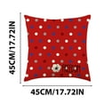 thumbnail image 2 of Patriotic Decor, Throw Pillow Covers 18x18 in 4th of July Linen Pillow Case, American Summer Outdoor Red White Blue Sofa Couch Bed Home Outdoor, 2 of 6