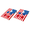Patriotic, variant on Cornhole Wooden, Stick & Slide, 10 Pieces, 2 Boards, 8 Bean Bags, Family Games, Ages 3+ by MinnARK