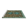 thumbnail image 2 of Ahgly Company Machine Washable Indoor Round Persian Turquoise Blue Traditional Area Rugs, 8' Round, 2 of 4