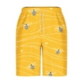 thumbnail image 4 of LIBRCLO Mens Beach Shorts Quick Dry Swim Trunks Bee Festival Prints Bathing Suits Lightweight Breathable Swimsuit Summer Board Shorts Swimwear Orange 3XL, 4 of 5