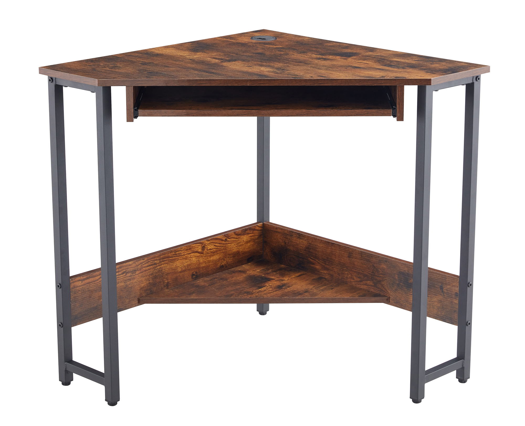 Computer Desk, Gaming Desk with Keyboard Tray, Corner Desk with Open