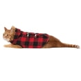 thumbnail image 2 of Vibrant Life Dog Clothes: Red & Black Buffalo Plaid Peacoat, 2 of 4