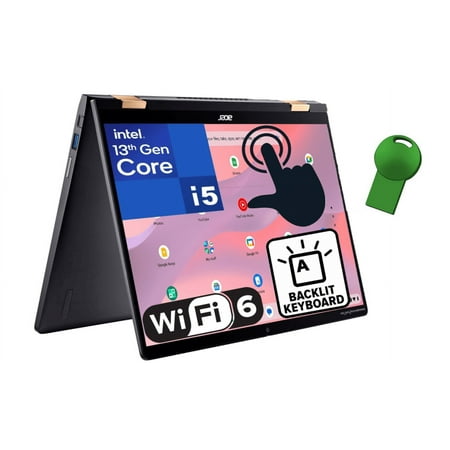 Acer Chromebook Spin 714 14" Touchscreen FHD+ 2-in-1 Laptop, 13th Gen Intel 10-Core i5-1335U (Beat i7-1270P), 8GB LPDDR4X RAM, 1TB PCIe SSD, WiFi 6, Bluetooth 5.2, Backlit Keyboard, Chrome OS