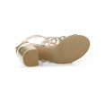 thumbnail image 6 of BLISSFUL STEP Women's Shoes Strappy Roman Block Heel Sandals Gold 7.5, 6 of 9