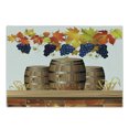 thumbnail image 1 of Vineyard Cutting Board, Wooden Wine Barrels with Faded Golden Yellow Autumn Leaves Fall Sunlight Design, Decorative Tempered Glass Cutting and Serving Board, Small Size, Orange Brown, by Ambesonne, 1 of 1