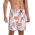 thumbnail image 2 of Kdxio Tropical Corals Seahorse Print Mens Sleep Shorts Bottoms Soft Comfy Pajama Wear Pants with Drawstring Pockets, 2 of 5