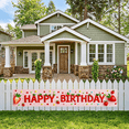 thumbnail image 6 of Strawberry Themed Happy Birthday Banner Party Decoration Backdrop Background Photo Props for Birthday Parties Kids Celebrations Family Gatherings and Photo Shoots, 6 of 8