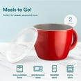 thumbnail image 4 of Kook 25-Oz Soup Cup Travel Mug with Handle & Microwave Lid, Set of 2 Cherry & Gray, 4 of 8