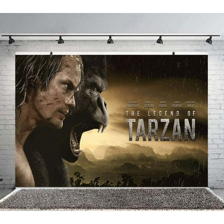 Tarzan Backdrop Banner Party Supplies Poster Movie Theme Background for Photography Kids Birthday Decorations