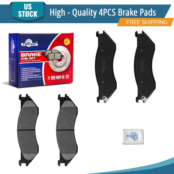 YXPCARS BD897: 4PCS Front Brake Pads, Ceramic Pads Set for Dodge Durango 2004-2006 Ram 1500 2002-2005