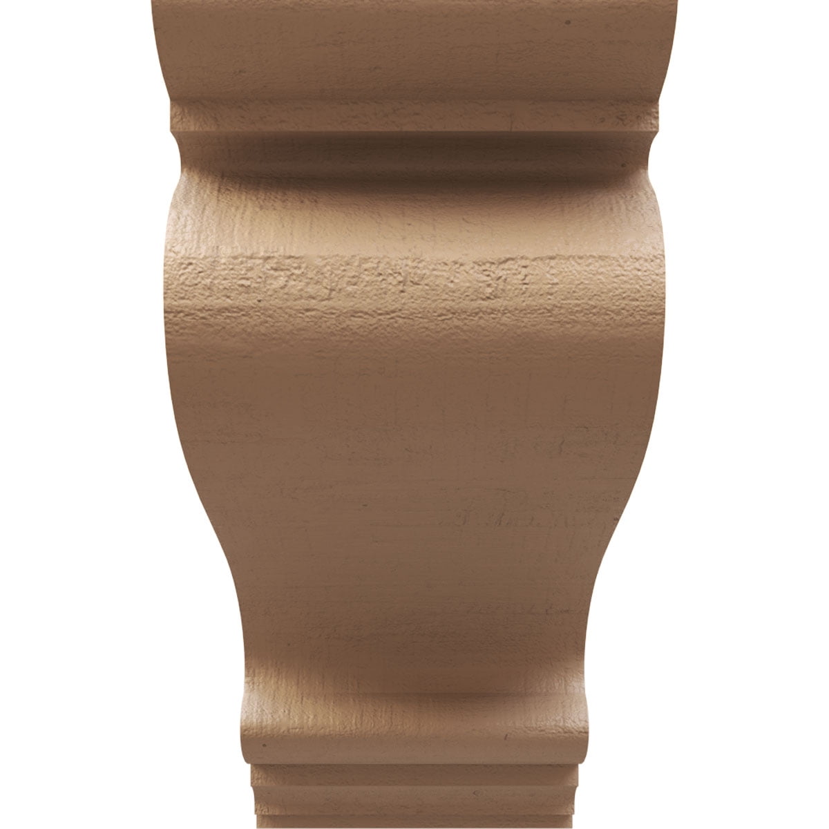7"W x 21"D x 14"H Classic Scroll Rough Cedar Woodgrain TimberThane Corbel, Primed Tan