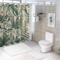 thumbnail image 7 of Orinice  Green Hibiscus Leaves Floral Shower Curtain, Vintage Palm Leaves with Flowers Bathroom Decoration Shower Curtain Sets  36x72, 7 of 7
