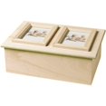 thumbnail image 2 of Wood Memory Box W/Double Picture Frame-9.25"X6.5"X3.33", 3.5"X2.25" Openings, 2 of 2