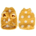 thumbnail image 1 of Abrigo de peluche para perros de razas pequeñas, cálido traje amarillo, talla L, chaqueta de invierno acogedora, 1 of 8